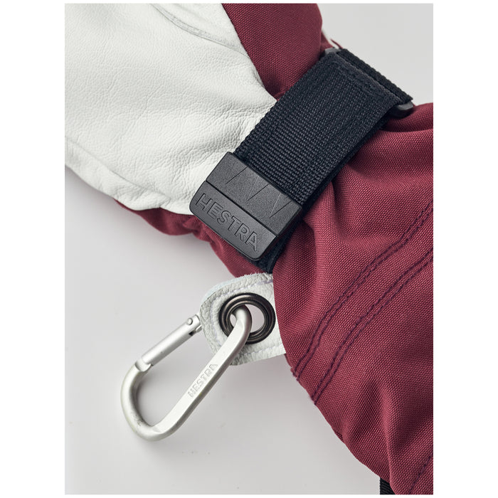 Hestra Heli Gloves - Women's Bordeaux/Off White