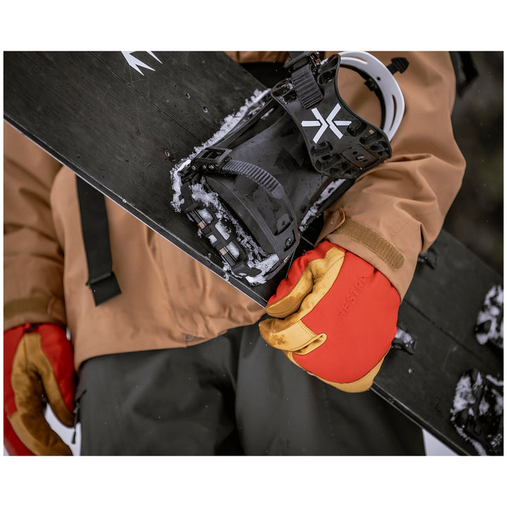 Hestra Topo 3-Finger Gloves Flame Red/Tan