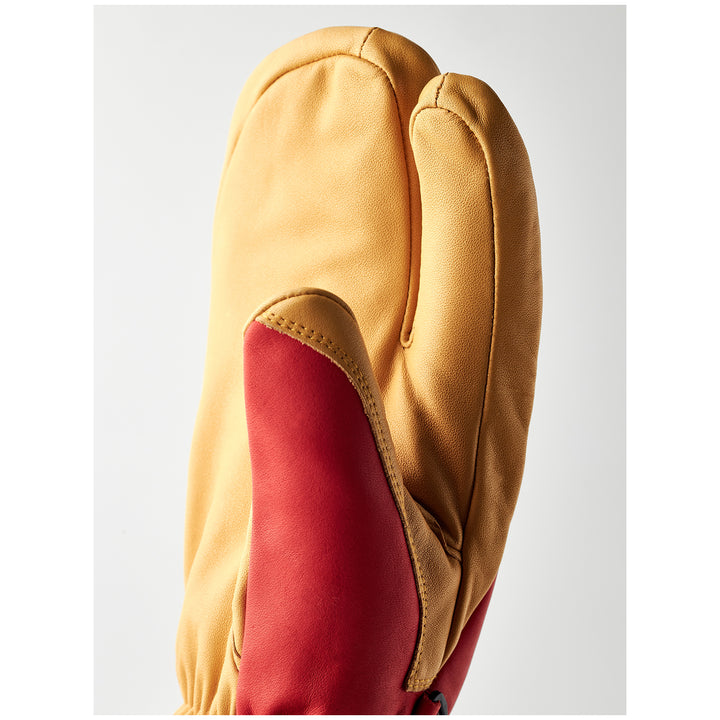 Hestra Topo 3-Finger Gloves Flame Red/Tan