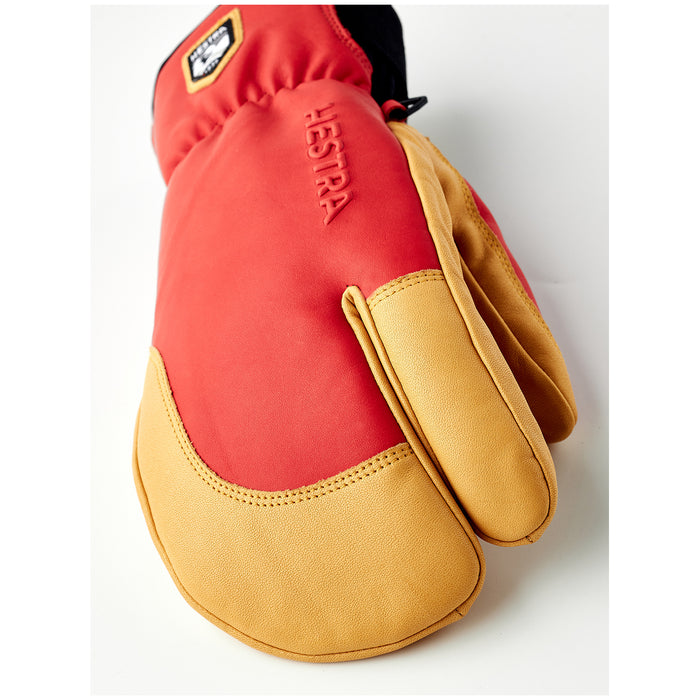 Hestra Topo 3-Finger Gloves Flame Red/Tan