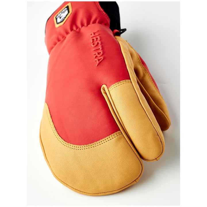 Hestra Topo 3-Finger Gloves Flame Red/Tan