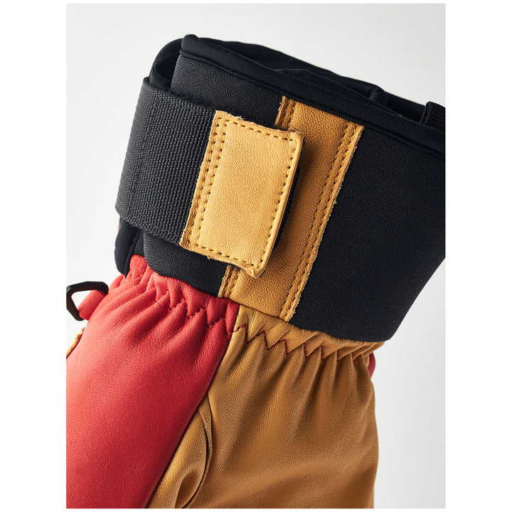 Hestra Topo 3-Finger Gloves Flame Red/Tan