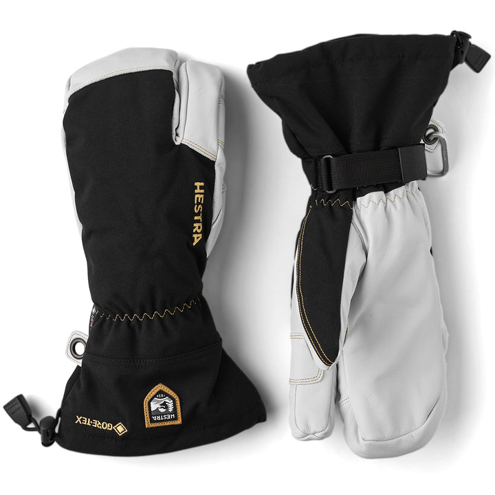 Hestra Army Leather GORE-TEX 3-Finger Gloves Black/Natural Grey