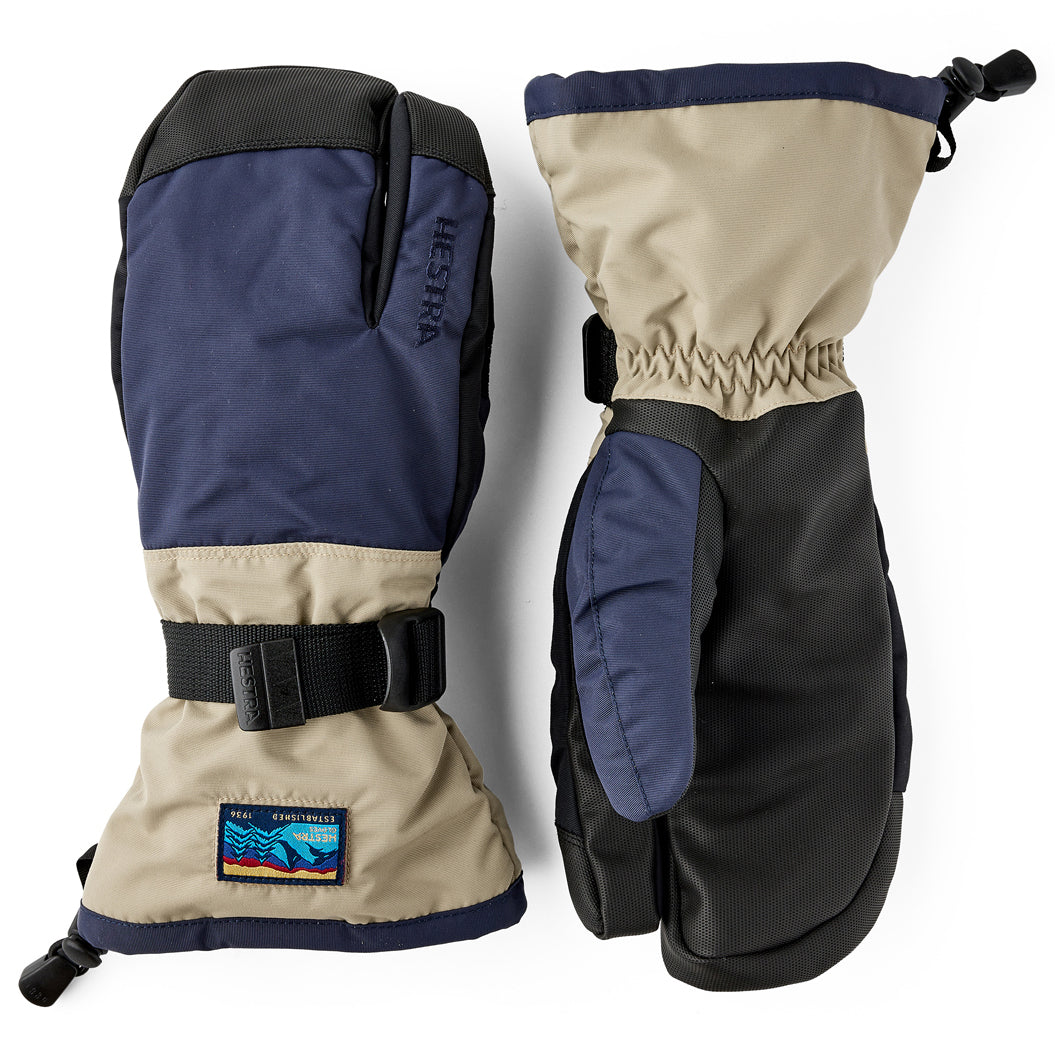 Hestra Gauntlet Sr 3-Finger Mittens Dark Navy/Beige