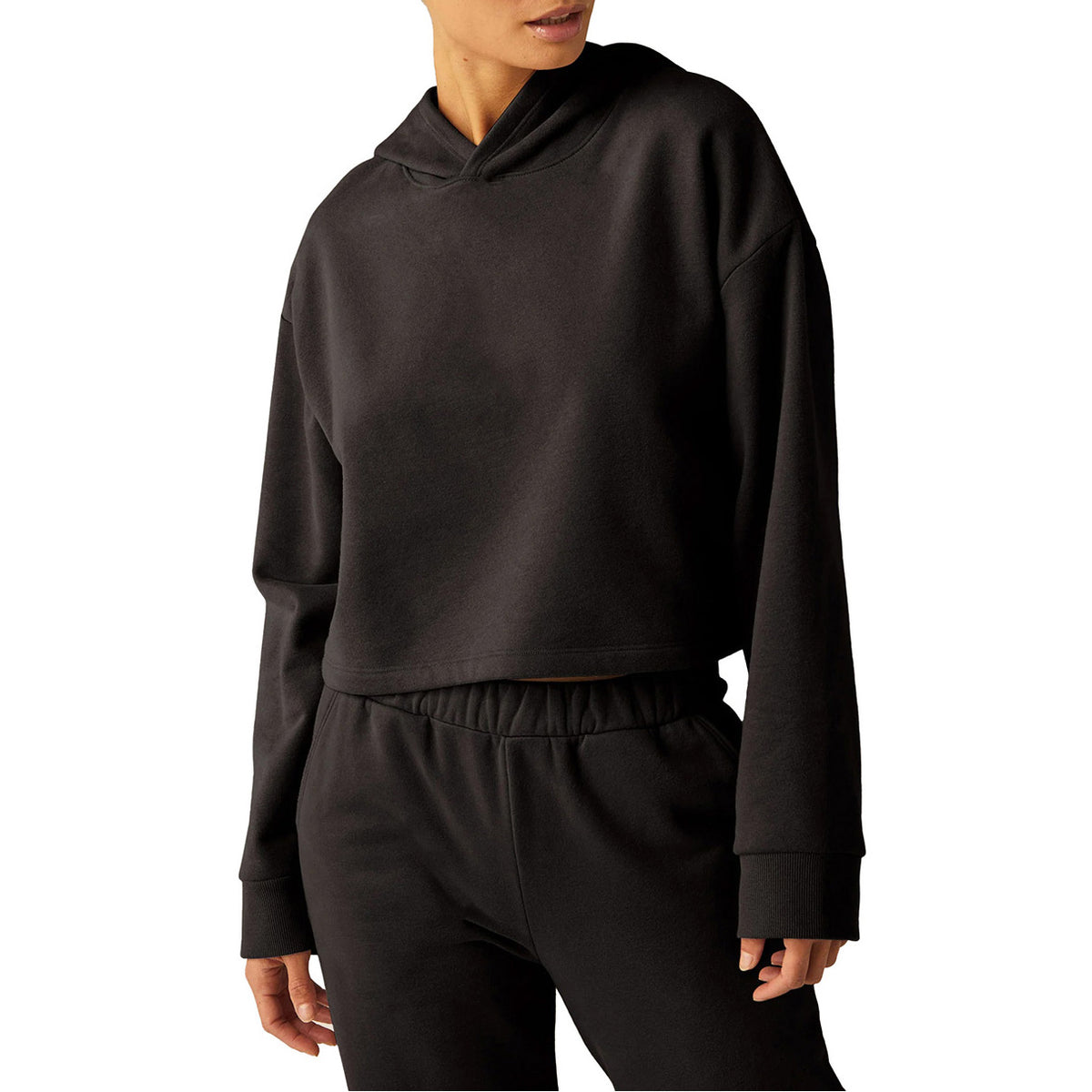 Beyond Yoga Happiness Cropped Hoodie - Women's Black