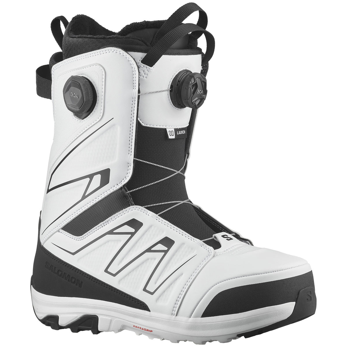 Salomon Launch Boa SJ Boa Snowboard Boots Black/White/Black