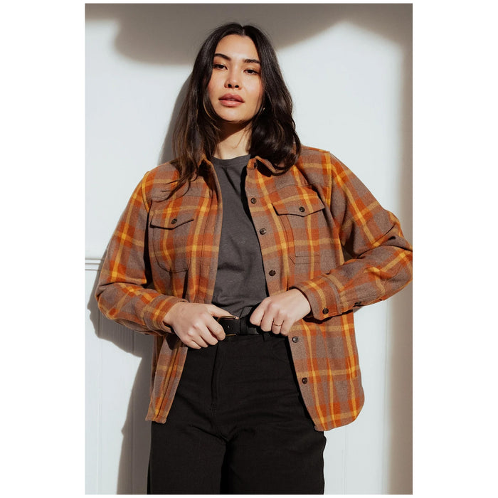 Bridge & Burn Harlow Shirt Jacket - Women's Sunrise Plaid