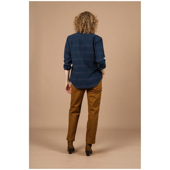 Bridge & Burn Lenon Shirt - Women's Navy Blanket Stripe