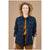 Bridge & Burn Lenon Shirt - Women's Navy Blanket Stripe