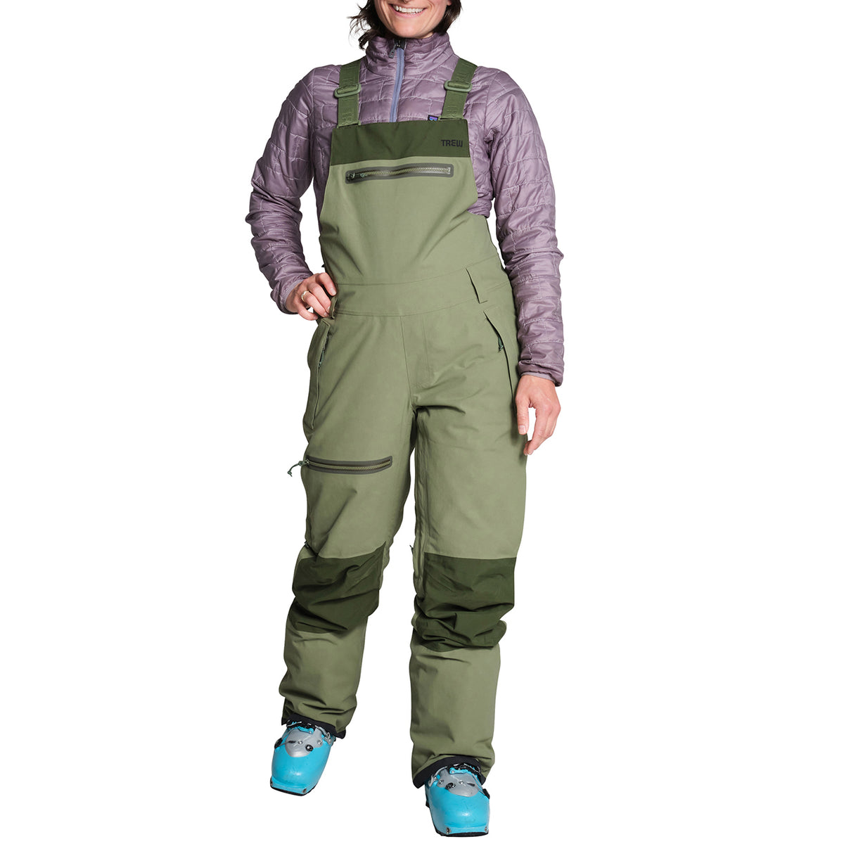 Trew Gear Trillium Bibs - Women's Fatigue Green