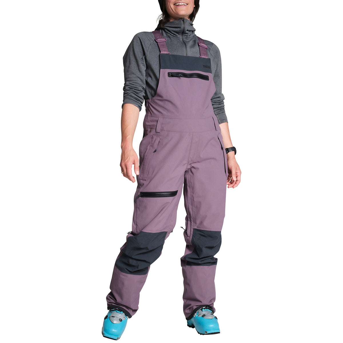 Trew Gear Trillium Bibs - Women's Black Plum