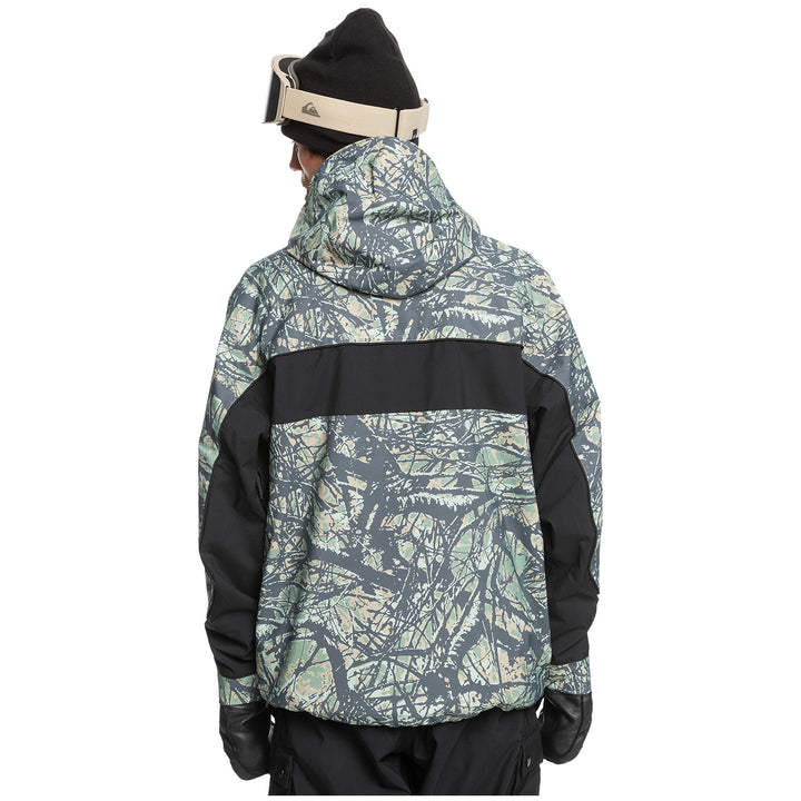 Quiksilver High Altitude 20k Jacket - Men's Woodland Abstract Sea Spray