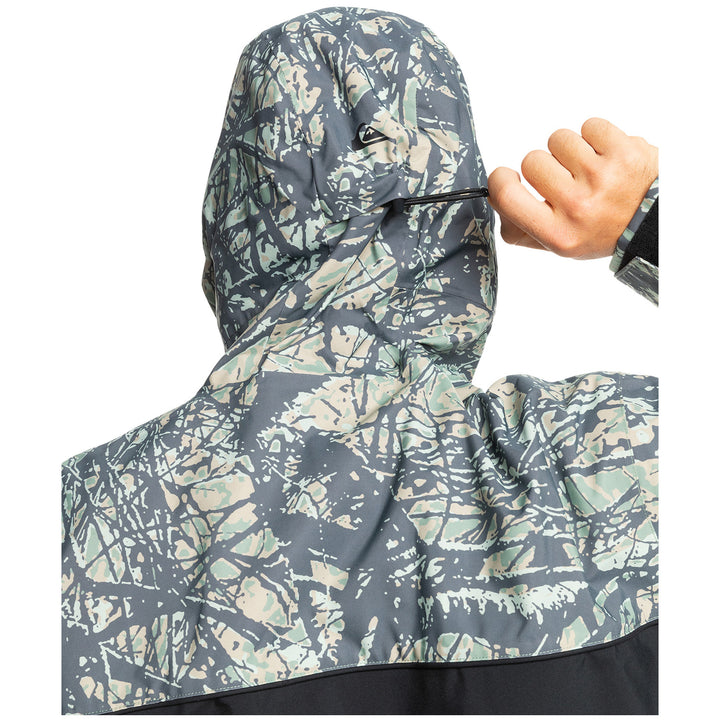 Quiksilver High Altitude 20k Jacket - Men's Woodland Abstract Sea Spray