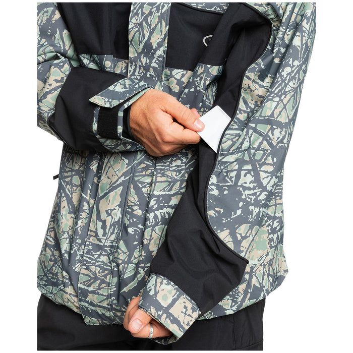 Quiksilver High Altitude 20k Jacket - Men's Woodland Abstract Sea Spray
