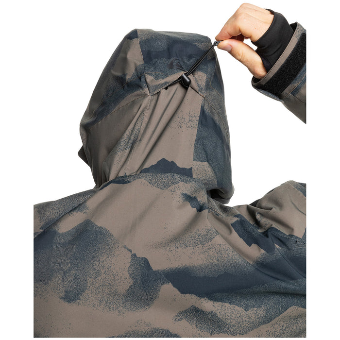 Quiksilver Mission Printed Block Jacket - Men's Mountain Spray Canteen