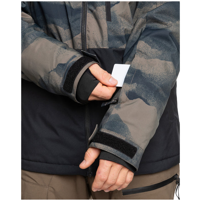 Quiksilver Mission Printed Block Jacket - Men's Mountain Spray Canteen