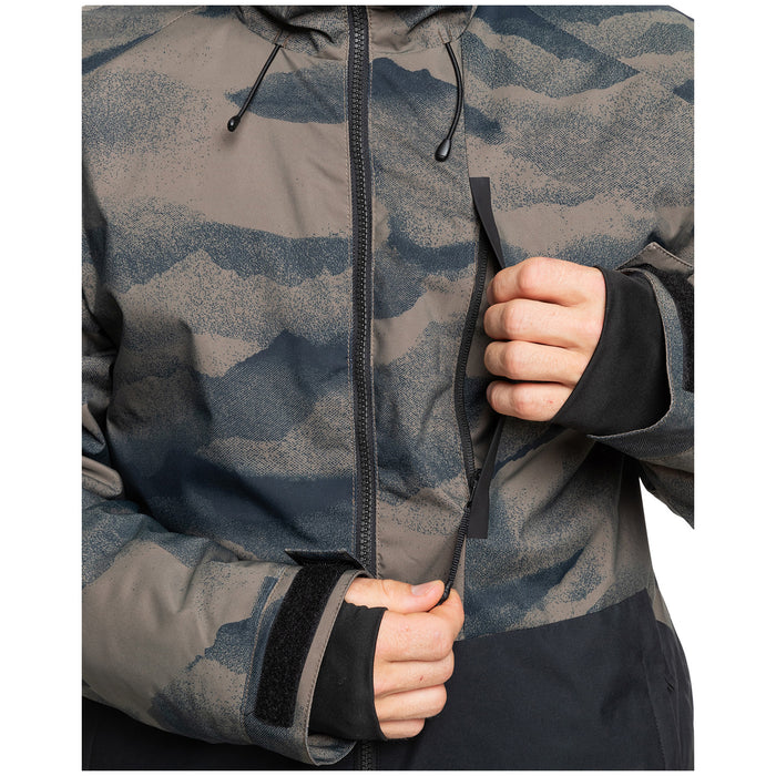 Quiksilver Mission Printed Block Jacket - Men's Mountain Spray Canteen