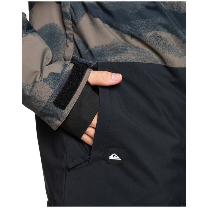 Quiksilver Mission Printed Block Jacket - Men's Mountain Spray Canteen
