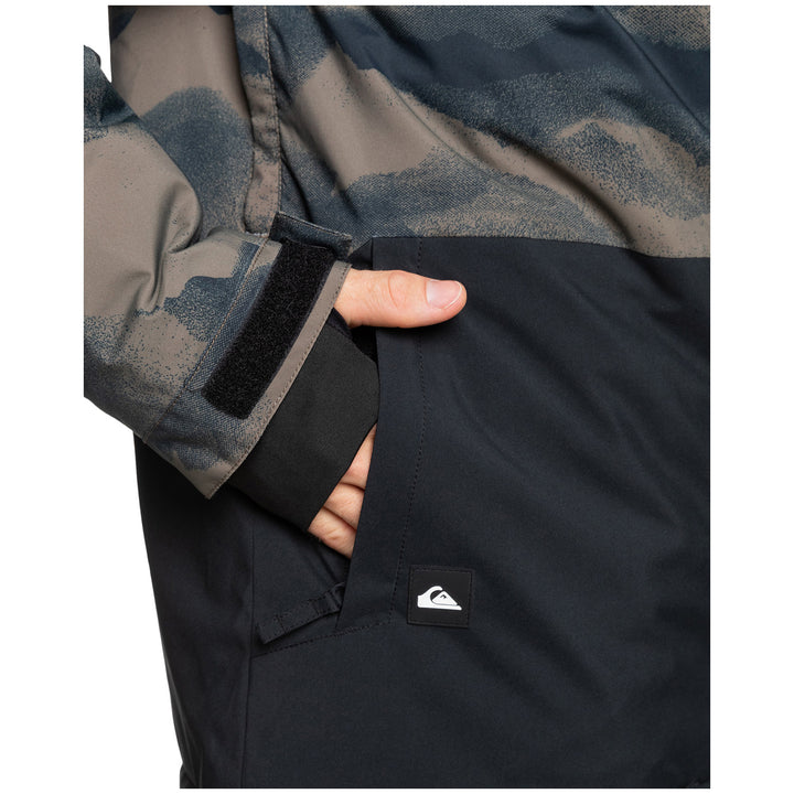 Quiksilver Mission Printed Block Jacket - Men's Mountain Spray Canteen
