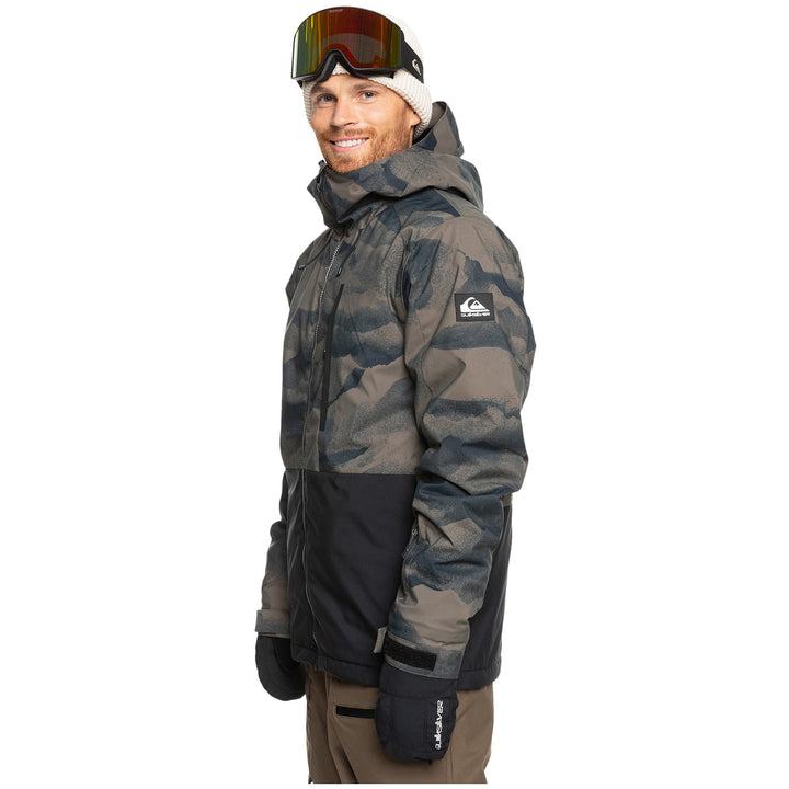 Quiksilver Mission Printed Block Jacket - Men's Mountain Spray Canteen