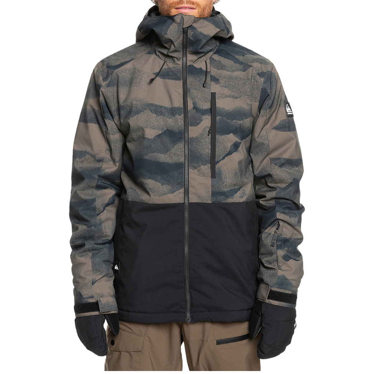 Quiksilver Mission Printed Block Jacket - Men's Mountain Spray Canteen