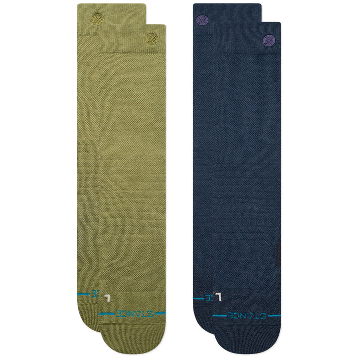 Stance Iconic Mid Poly Snow Socks 2-Pack Chive