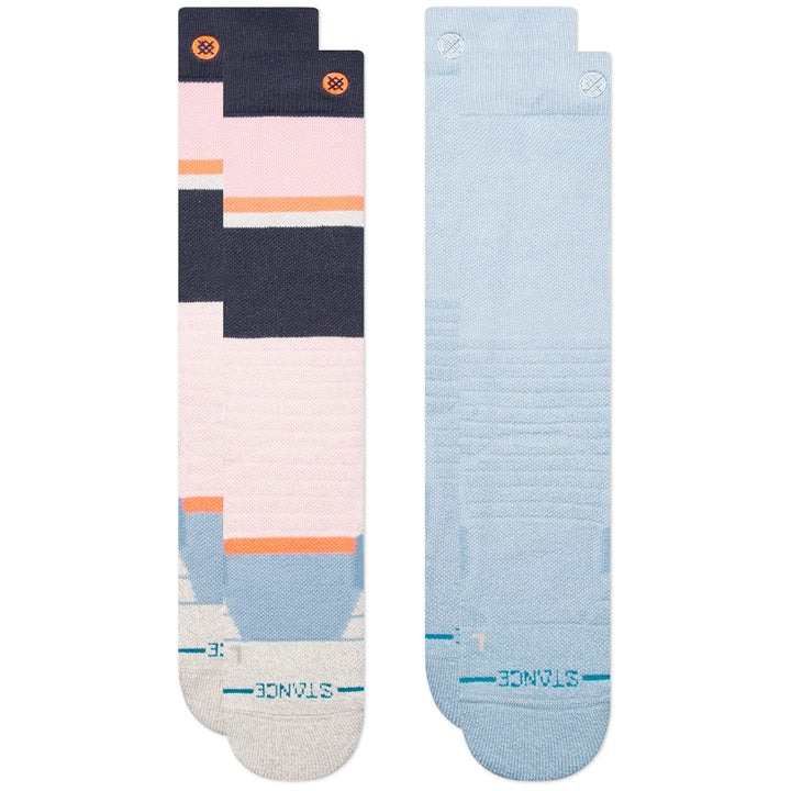 Stance Powdered Mid Poly Snow Socks 2-Pack Pink Fade