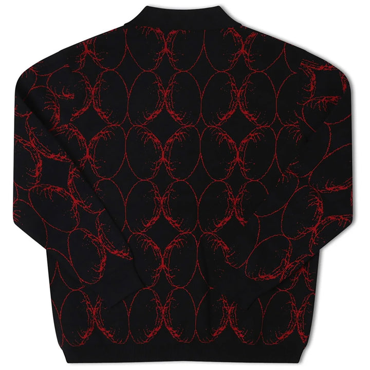 Former Coil Knit Long-Sleeve Polo - Men's Black Blood