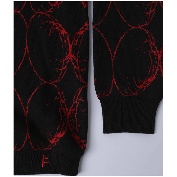Former Coil Knit Long-Sleeve Polo - Men's Black Blood