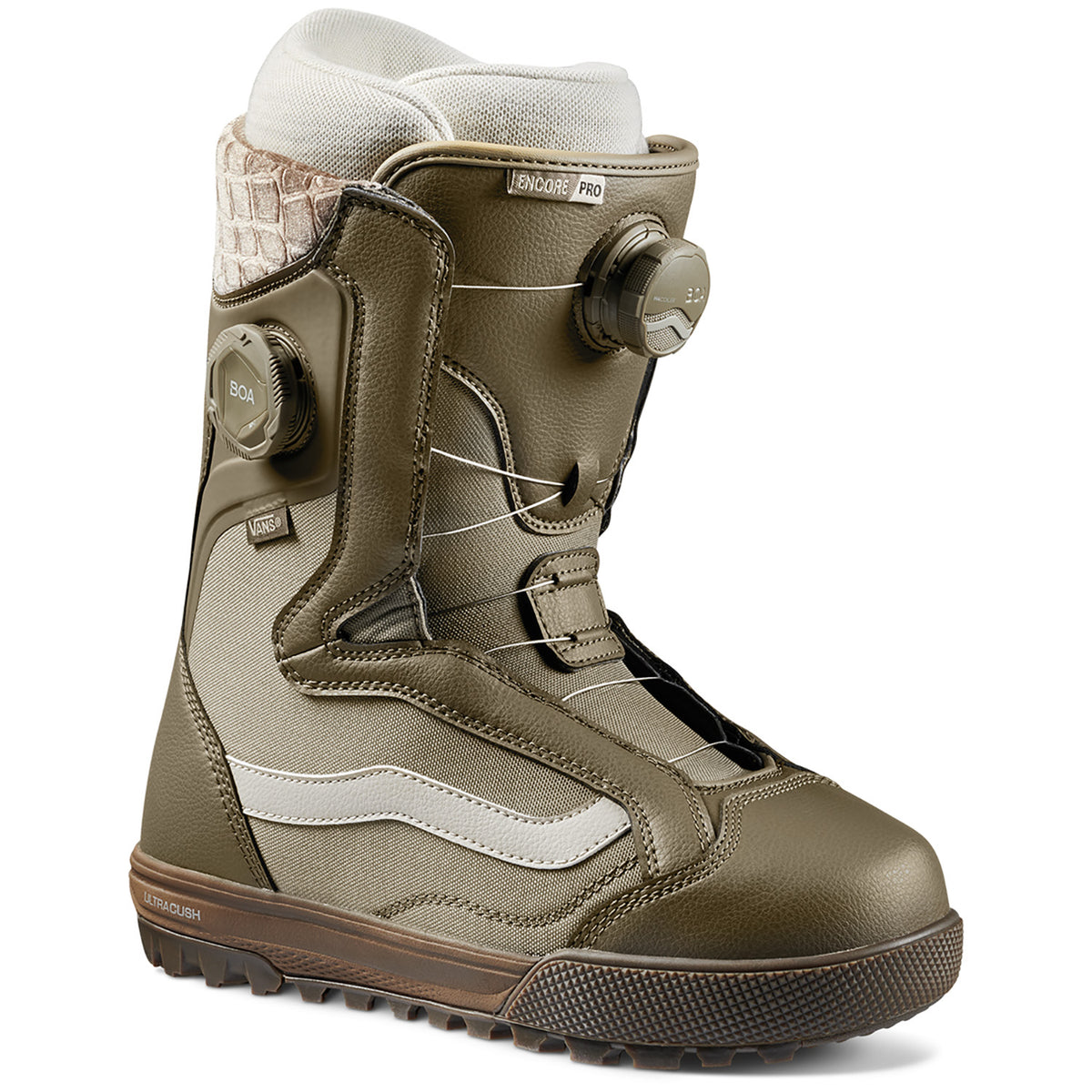 Vans Encore Pro Snowboard Boots - Women's Olive/Gum
