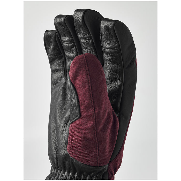 Hestra Powder Short Gloves Bordeaux