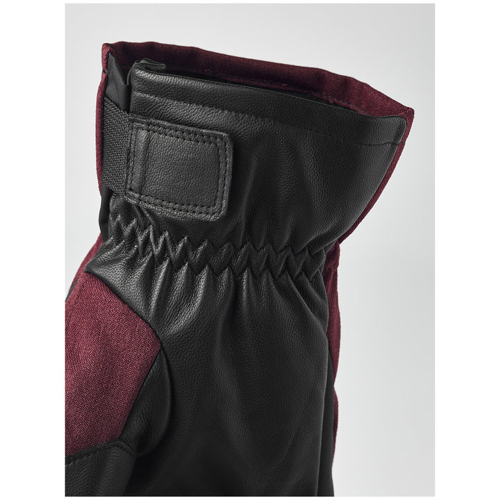 Hestra Powder Short Gloves Bordeaux