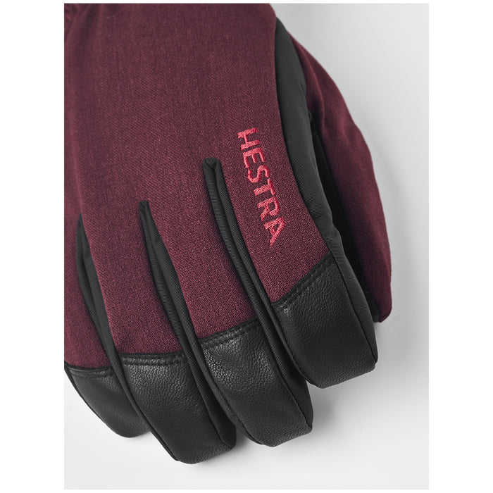Hestra Powder Short Gloves Bordeaux
