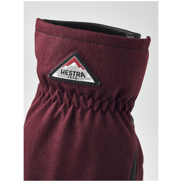 Hestra Powder Short Gloves Bordeaux