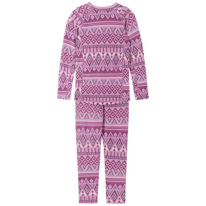 Reima Taitoa Thermal Base Layer Set - Kids' Grey Pink
