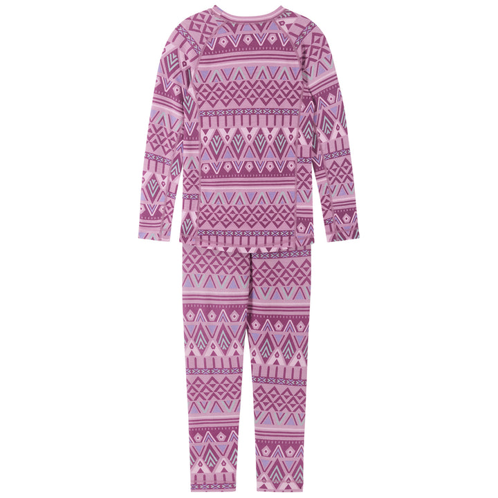 Reima Taitoa Thermal Base Layer Set - Kids' Grey Pink