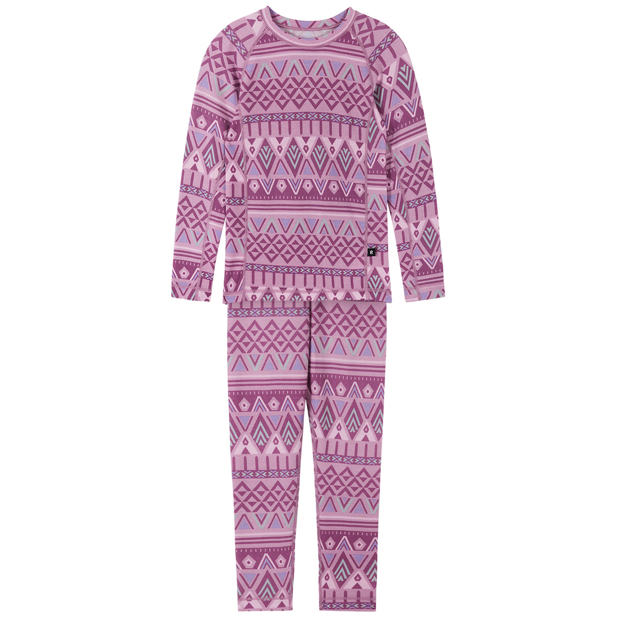 Reima Taitoa Thermal Base Layer Set - Kids' Grey Pink