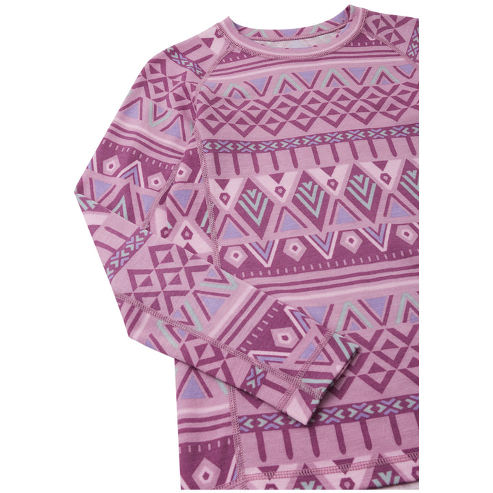 Reima Taitoa Thermal Base Layer Set - Kids' Grey Pink