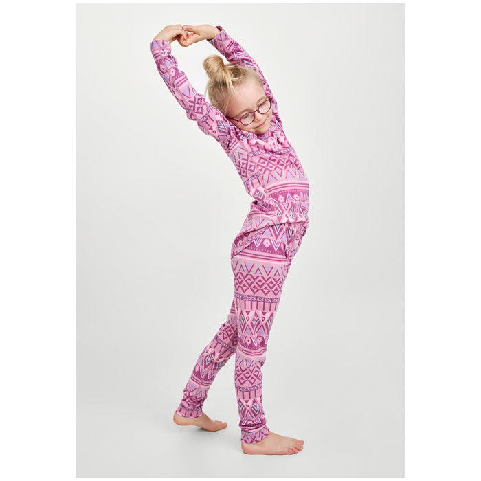 Reima Taitoa Thermal Base Layer Set - Kids' Grey Pink