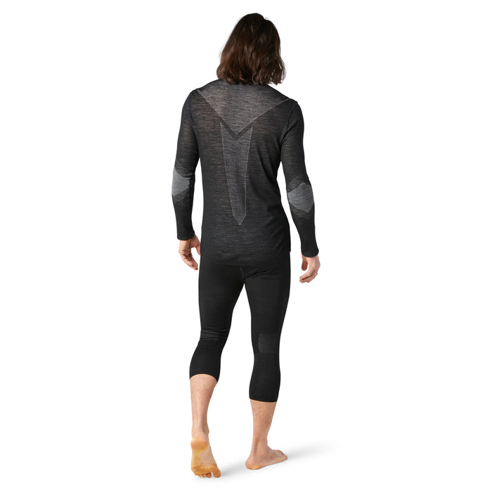 Smartwool Intraknit Merino Base Layer 1/4 Zip Top - Men's Black/White
