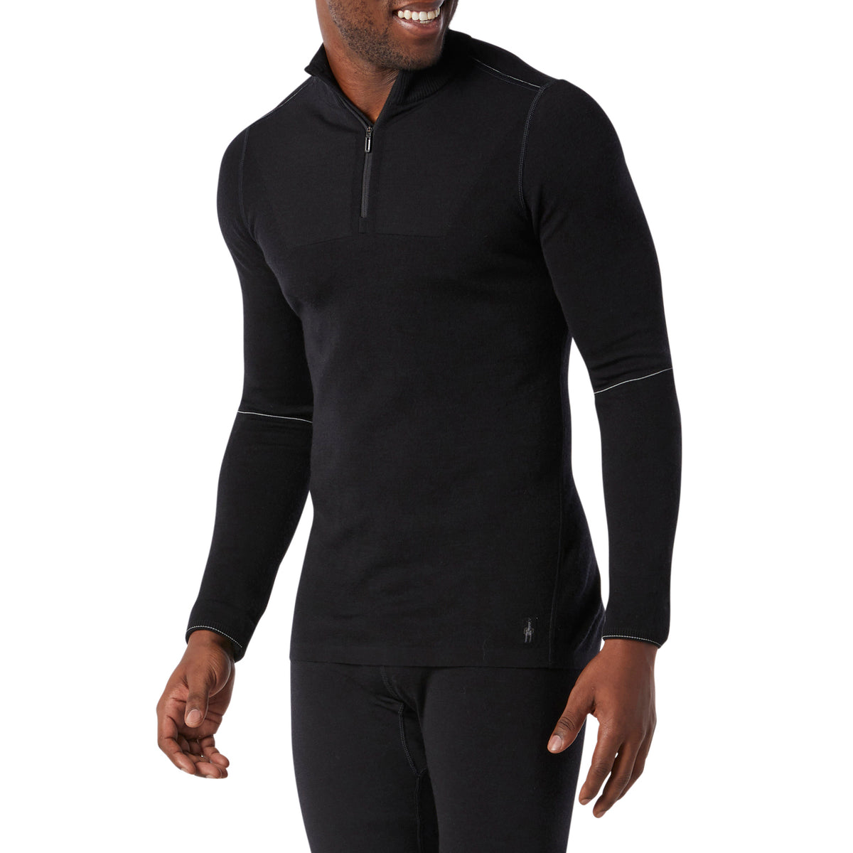 Smartwool Intraknit Thermal Max Merino Base Layer 1/4 Zip Top - Men's Black