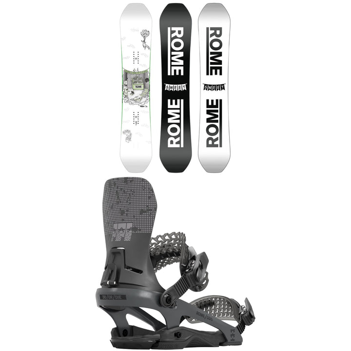 Rome Party Mod Snowboard + D.O.D. Snowboard Bindings 2025