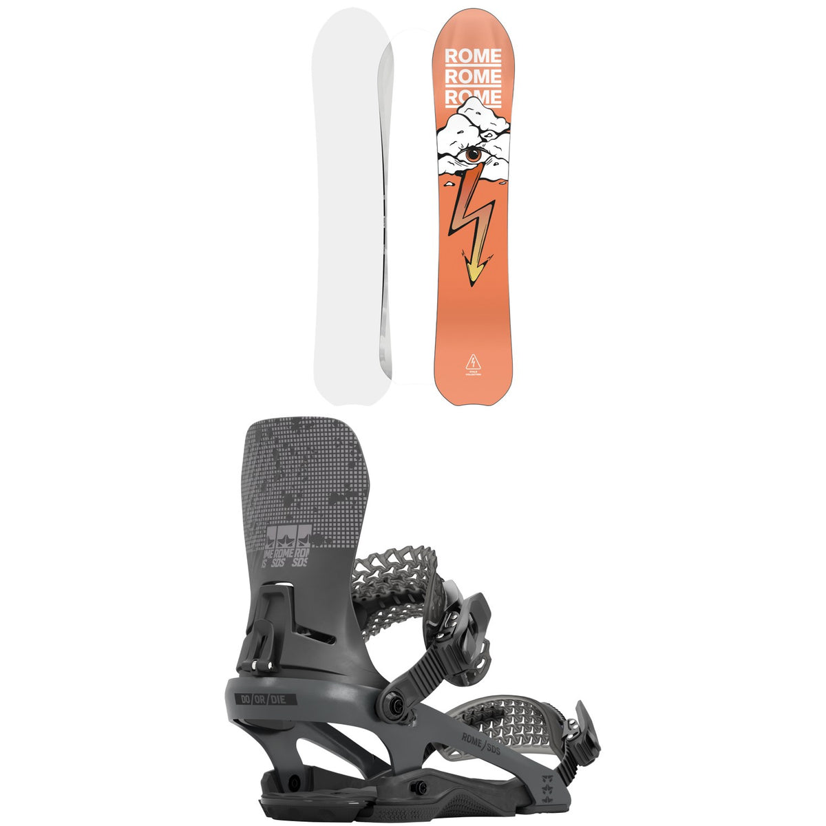 Rome Stale Fish Snowboard + D.O.D. Snowboard Bindings 2025