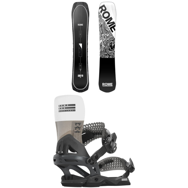 Rome Ravine Pro Snowboard + Black Label Snowboard Bindings 2025