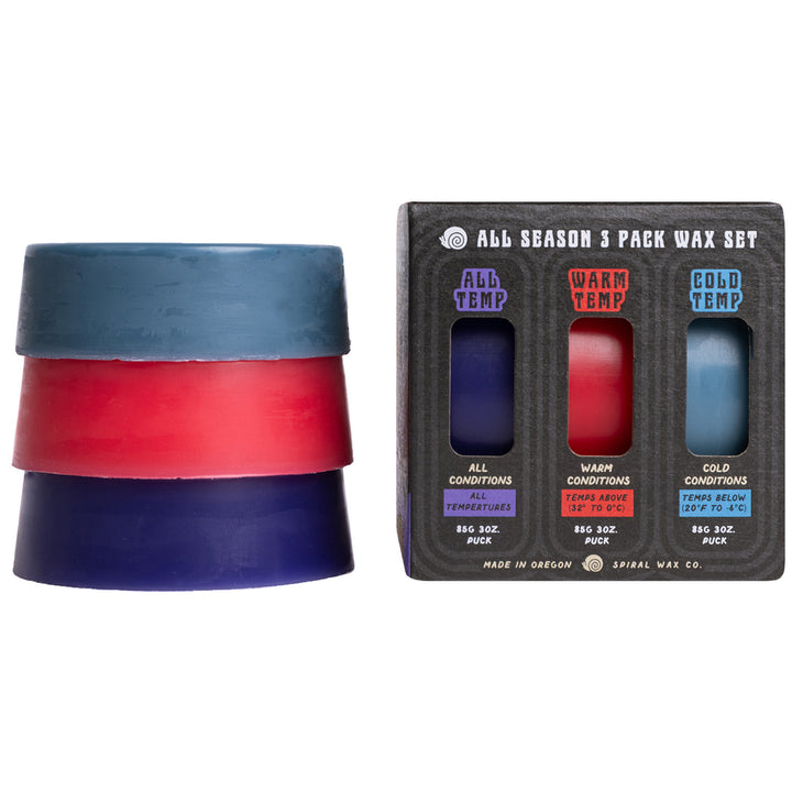 Spiral Wax Co. Wizard 3 Pack Warm/All/Cold Wax Red/Purple/Blue