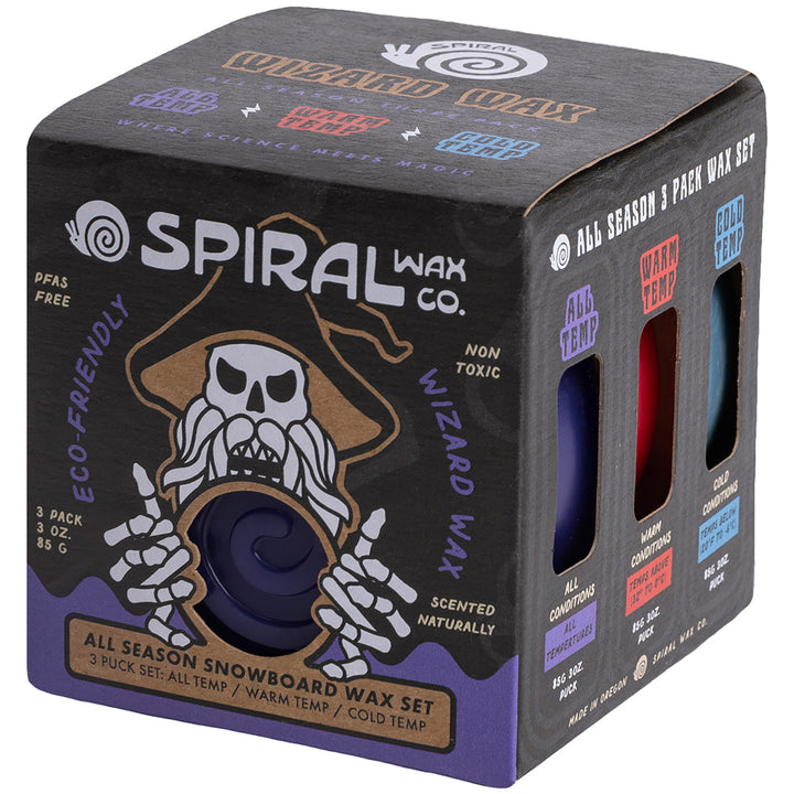 Spiral Wax Co. Wizard 3 Pack Warm/All/Cold Wax Red/Purple/Blue