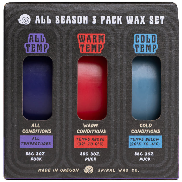 Spiral Wax Co. Wizard 3 Pack Warm/All/Cold Wax Red/Purple/Blue