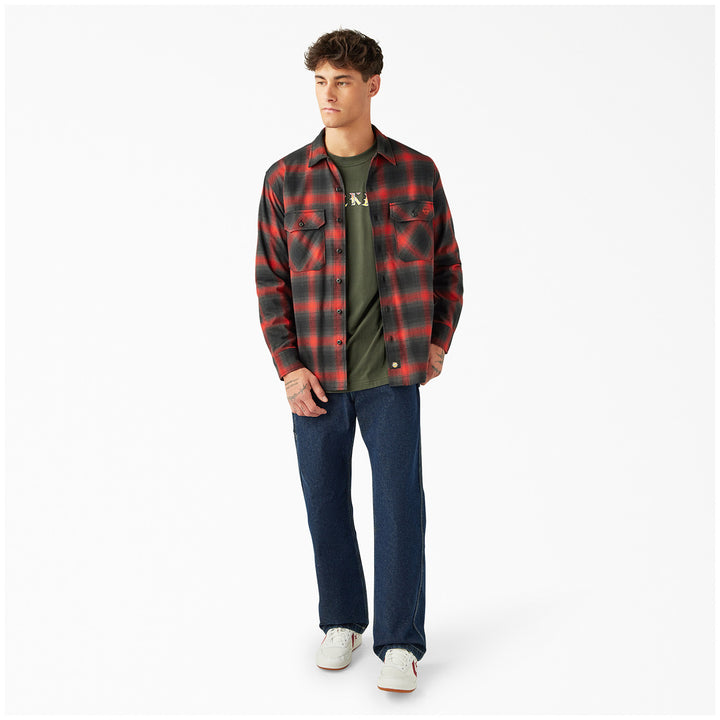 Dickies X Spitfire Flannel Long-Sleeve Shirt - Men's Red Ochre