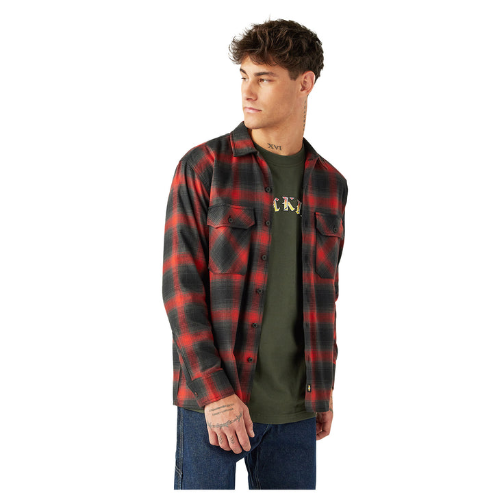 Dickies X Spitfire Flannel Long-Sleeve Shirt - Men's Red Ochre