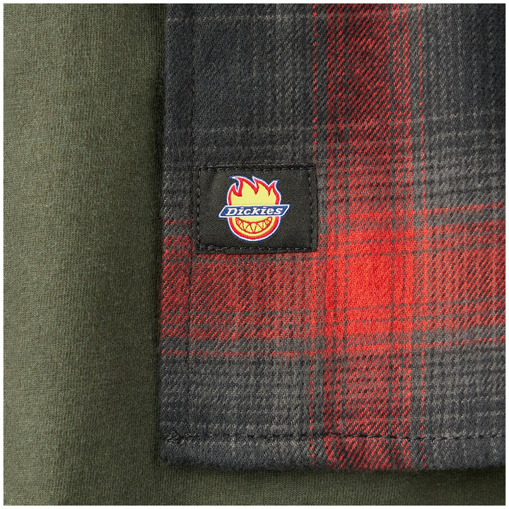 Dickies X Spitfire Flannel Long-Sleeve Shirt - Men's Red Ochre
